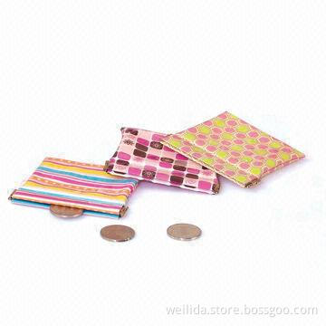 Promotional Purse Bags, Measuring 8 x 8cm, Various Colors are Available